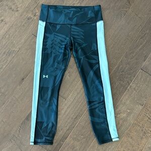 Under Armour Women's Leggings - Teal and Light Blue
